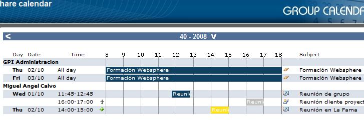 Image:Evaluación: Calendario para grupos en Lotus Domino