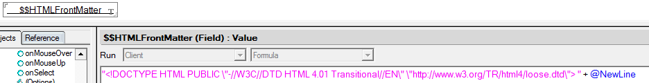 Image:Sobreescribiendo el tag <<!DOCTYPE ... en Domino