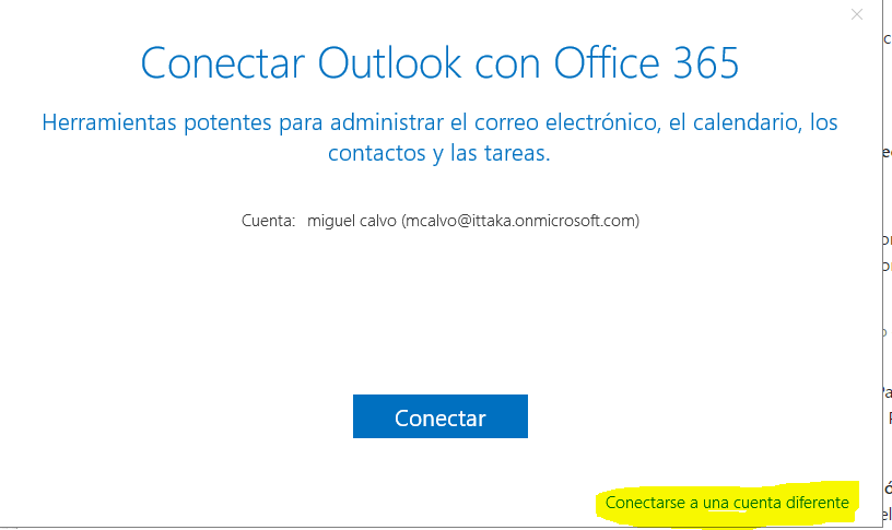 Image:Configuración de MS Outlook 2016 para el acceso a IBM Connections Cloud