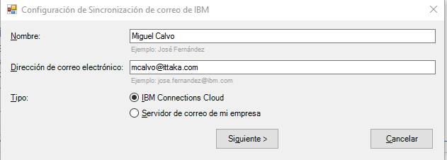 Image:Configuración de MS Outlook 2016 para el acceso a IBM Connections Cloud