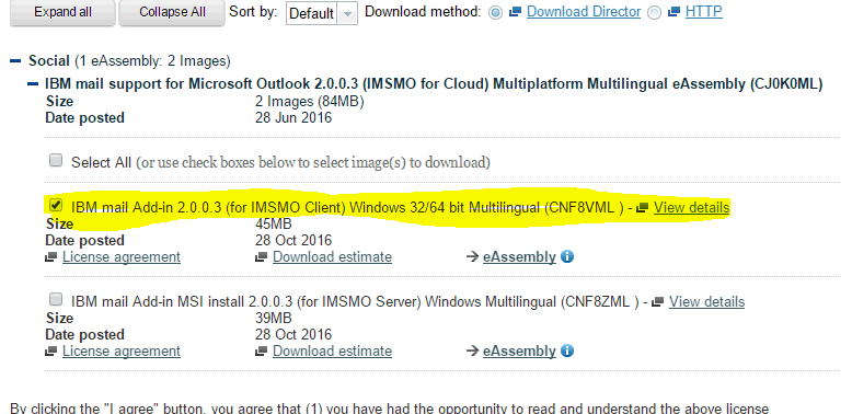 Image:Configuración de MS Outlook 2016 para el acceso a IBM Connections Cloud