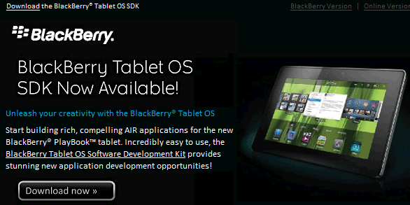 Image:Disponible BlackBerry Tablet OS SDK