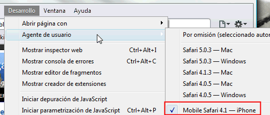 Image:Navegando con Safari en un PC simulando ser un iPhone