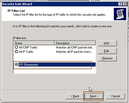 Image:Protegiéndose frente a ataques de fuerza bruta contra SMTP en IBM Domino II - Configurando IP Security Management en Windows 2003