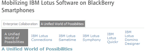 Image:Soporte de BlackBerry para todo los productos de la familia Lotus, ¡ o casi todos ! 