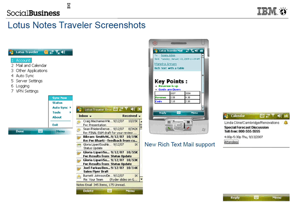 Image:State-of-the-art IBM Notes Traveler presentation